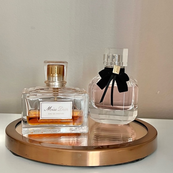 New dusk rose gold round metal and mirror plate - Picture 4 of 6